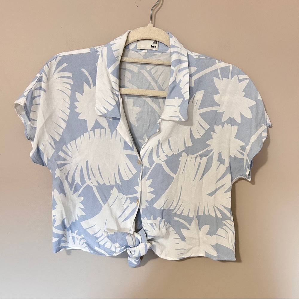 Wilfred cropped tie front top